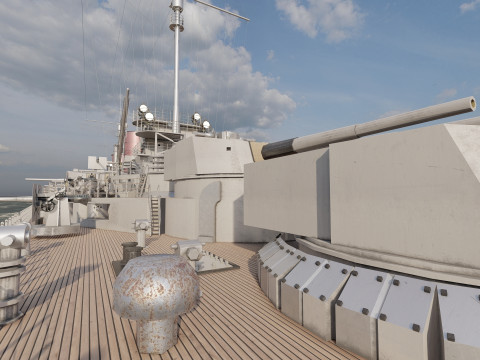 WW1 ドイツ海軍巡洋戦艦 3Dモデル