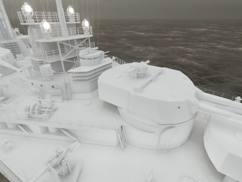 WW1 ドイツ海軍巡洋戦艦 3Dモデル