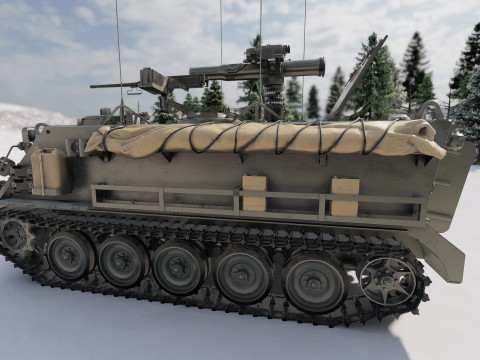 M113 armored personnel carrier 3D Модель