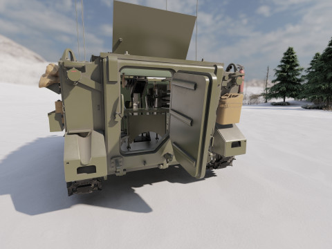 M113 armored personnel carrier 3D Модель