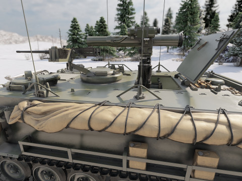 M113 armored personnel carrier 3D Модель