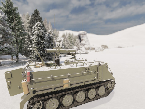 M113 armored personnel carrier 3D Модель