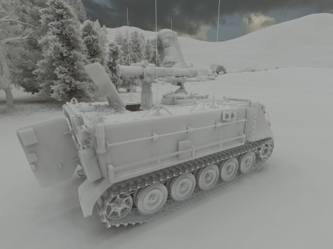 M113 armored personnel carrier 3D Модель