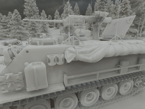 M113 armored personnel carrier 3D Модель