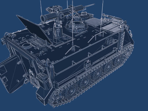 M113 armored personnel carrier 3D Модель
