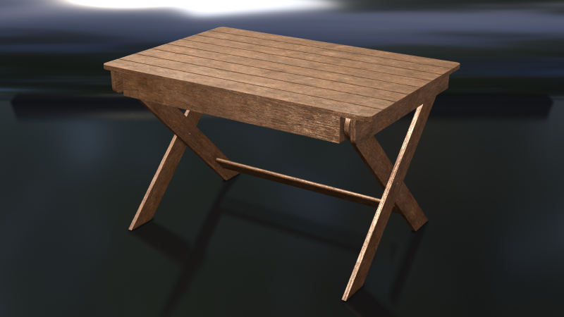 Folding solid wood table model 3Dモデル .c4d .max .obj .3ds .fbx .stl .blend 