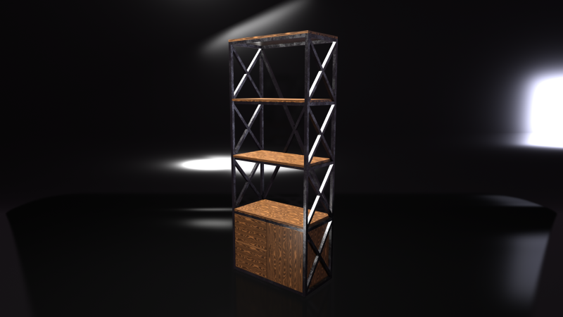 Loft shelving model 3D मॉडल .c4d .max .obj .3ds .fbx .stl .blend 