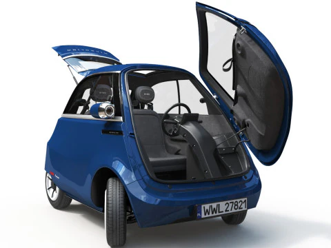 Microlino 2 M-ero elettrico Rigged PBR Modello 3D