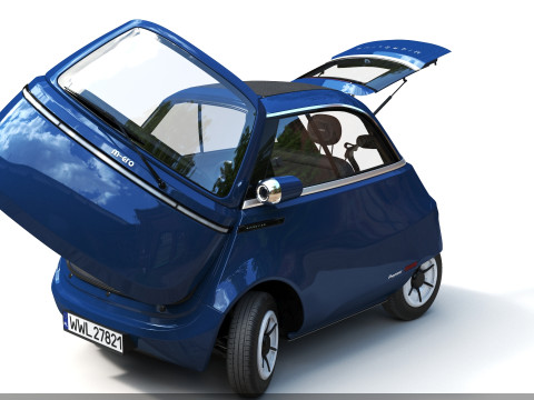 Microlino 2 M-ero electric Rigged PBR Model 3D