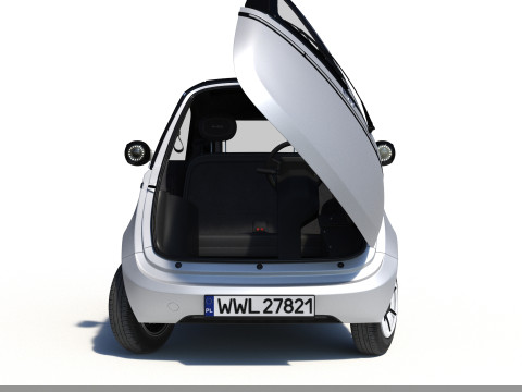 Microlino 2 M-ero Sliver electric Rigged PBR 3D Model