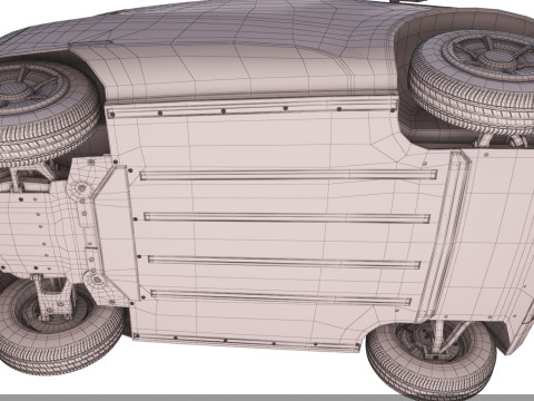 Microlino 2 M-ero Sliver electric Rigged PBR 3D Model