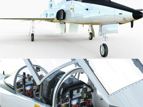 Northrop T-38 Talon Supersonic Aircraft PBR 3D मॉडल