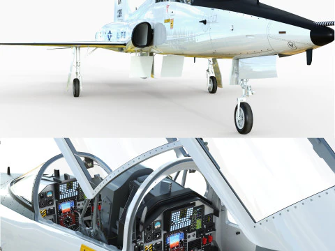 诺斯罗普 T-38 Talon 超音速飞机 PBR 3D 模型