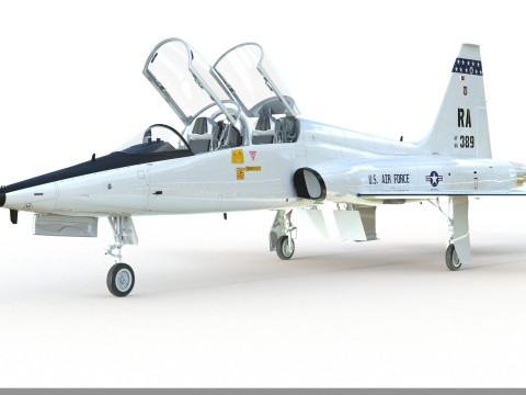 Northrop T-38 Talon Supersonic Aircraft PBR 3D Model