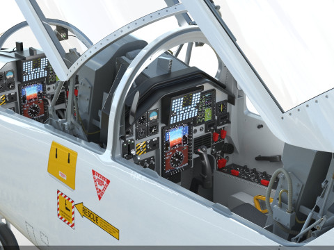 Northrop T-38 Talon Supersonic Aircraft PBR 3D Model