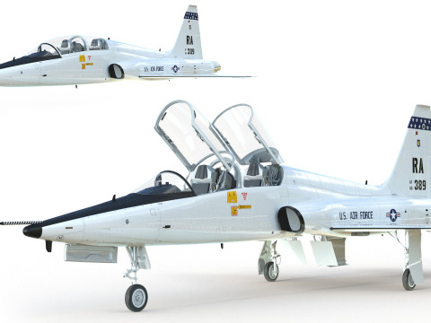 Northrop T-38 Talon Supersonic Aircraft PBR 3D Model