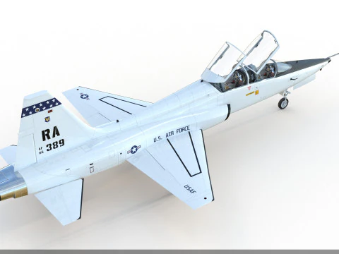 Northrop T-38 Talon Supersonic Aircraft PBR 3D Model