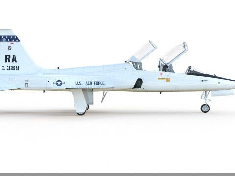 Northrop T-38 Talon Supersonic Aircraft PBR 3D Model
