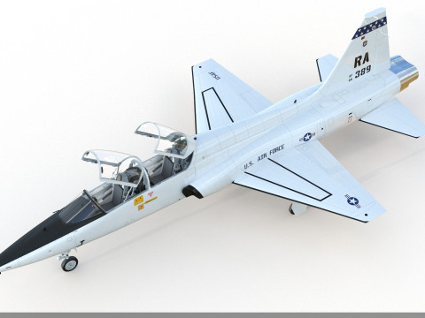 Northrop T-38 Talon Supersonic Aircraft PBR 3D Model