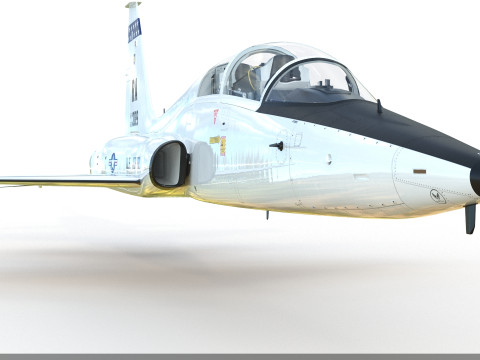 Northrop T-38 Talon Supersonic Aircraft PBR 3D Model
