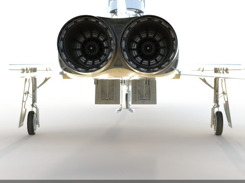 Northrop T-38 Talon Supersonic Aircraft PBR 3D Model