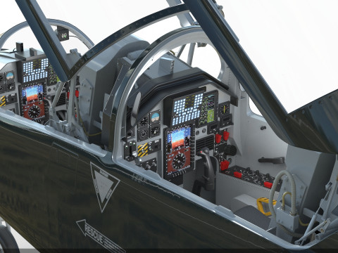 Northrop T-38 Talon Military Camo Aircraft PBR 3D मॉडल