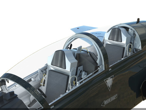 Northrop T-38 Talon Military Camo Aircraft PBR 3D मॉडल