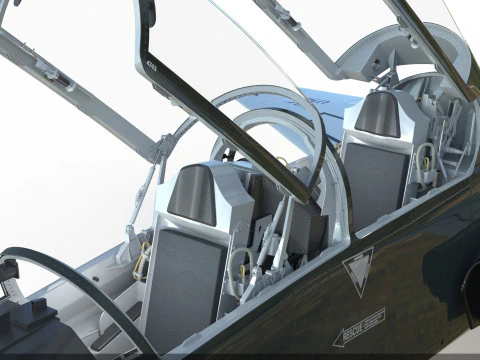 Northrop T-38 Talon Military Camo Aircraft PBR 3D Model