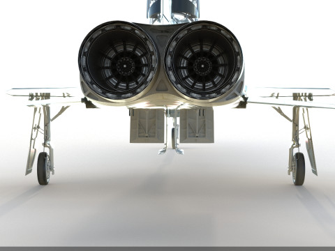 Northrop T-38 Talon Military Camo Aircraft PBR 3D मॉडल