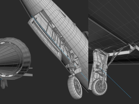 Northrop T-38 Talon Military Camo Aircraft PBR 3D मॉडल