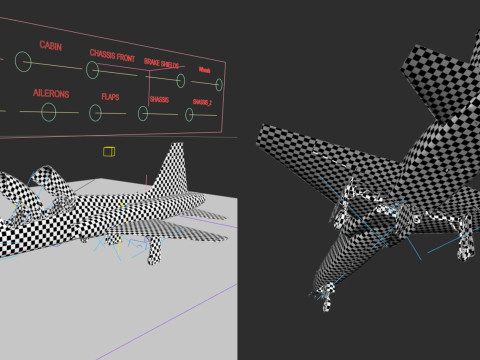 Northrop T-38 Talon Military Camo Aircraft PBR 3D मॉडल