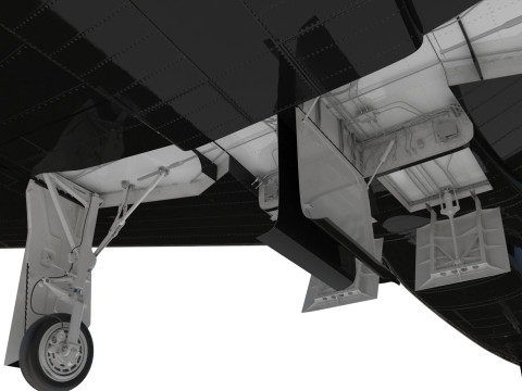 Northrop T-38 Talon Black Aircraft PBR 3D मॉडल