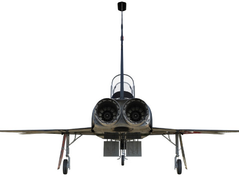 Northrop T-38 Talon Black Aircraft PBR 3D मॉडल