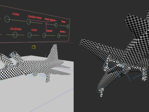 Northrop T-38 Talon Black Aircraft PBR 3D Model