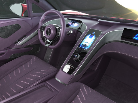 BYD Yangwang U9 2025 Interior Rigged 3D Model