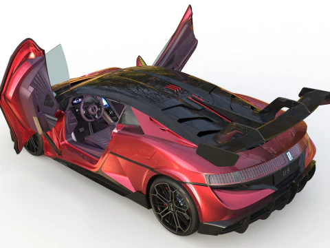 BYD Yangwang U9 2025 Interior Rigged 3D Model