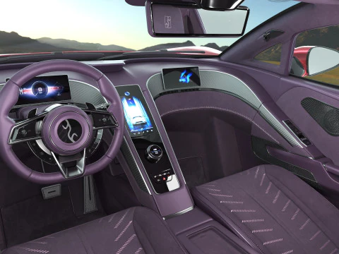 BYD Yangwang U9 2025 Interior Rigged 3D Model
