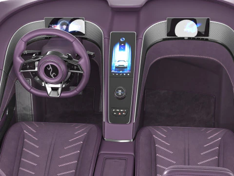 BYD Yangwang U9 2025 Interior Rigged 3D Model