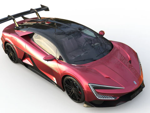 BYD Yangwang U9 2025 Interior Rigged 3D Model