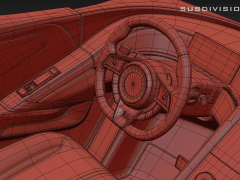 BYD Yangwang U9 2025 Interior Rigged 3D Model