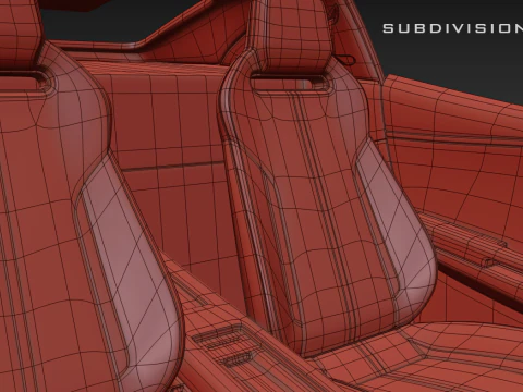 BYD Yangwang U9 2025 Interior Rigged 3D Model