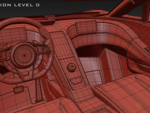 BYD Yangwang U9 2025 Interior Rigged 3D Model