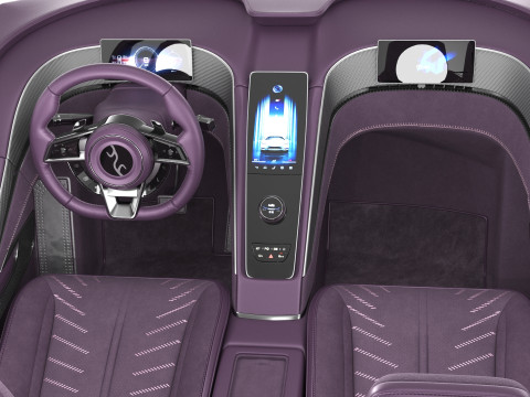 BYD Yangwang U9 2025 Interior Modello 3D