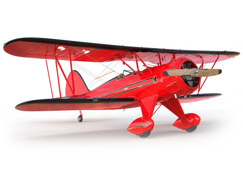 WACO YMF-5 biplane Rigged PBR 3D Модель