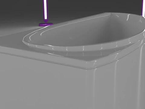 Кутова ванна avo-1 реальна основа 3D Модель