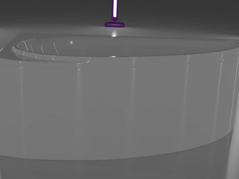 Corner bath avo-1 real based 3D Model