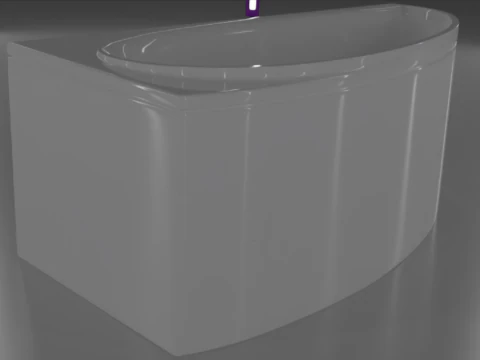 Corner bath avo-1 real based 3D Model