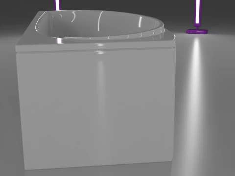 Corner bath avo-1 real based 3D Model