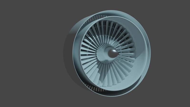 Jetengine 3D Модель .c4d .max .obj .3ds .fbx .stl .blend 