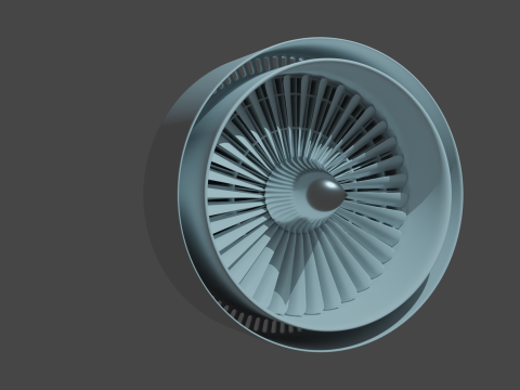 Jetengine Modello 3D